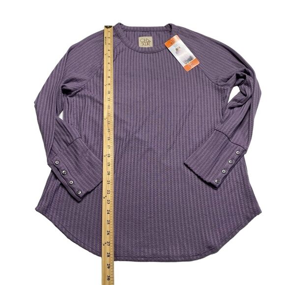 Chaser Waffle Knit Long Sleeve Thermal Top Shirt Lavender Purple Sz XXL NWT - Picture 8 of 14